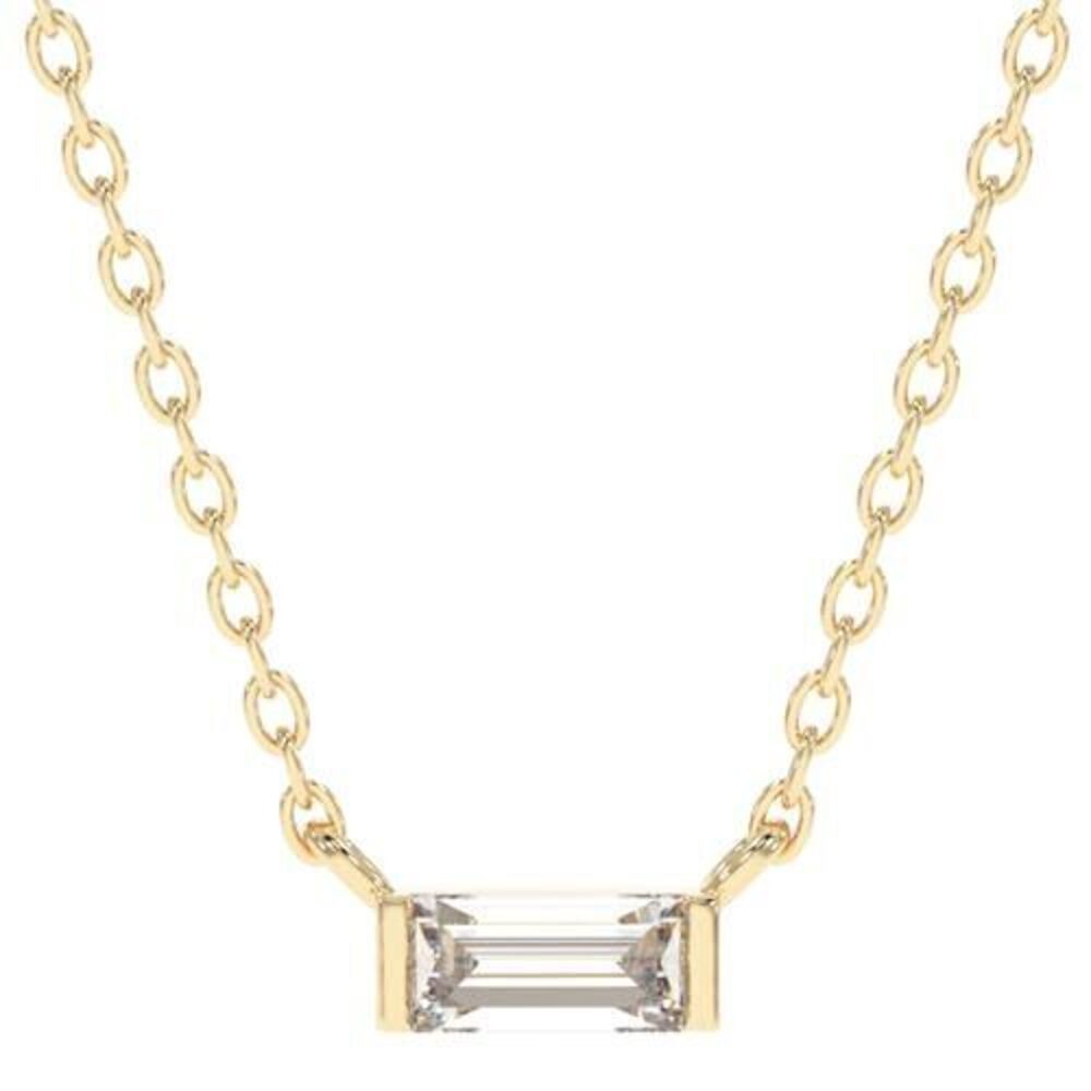 3124 Clear Quartz Necklace , Premium Gold Minimalist Rectangle Necklaces